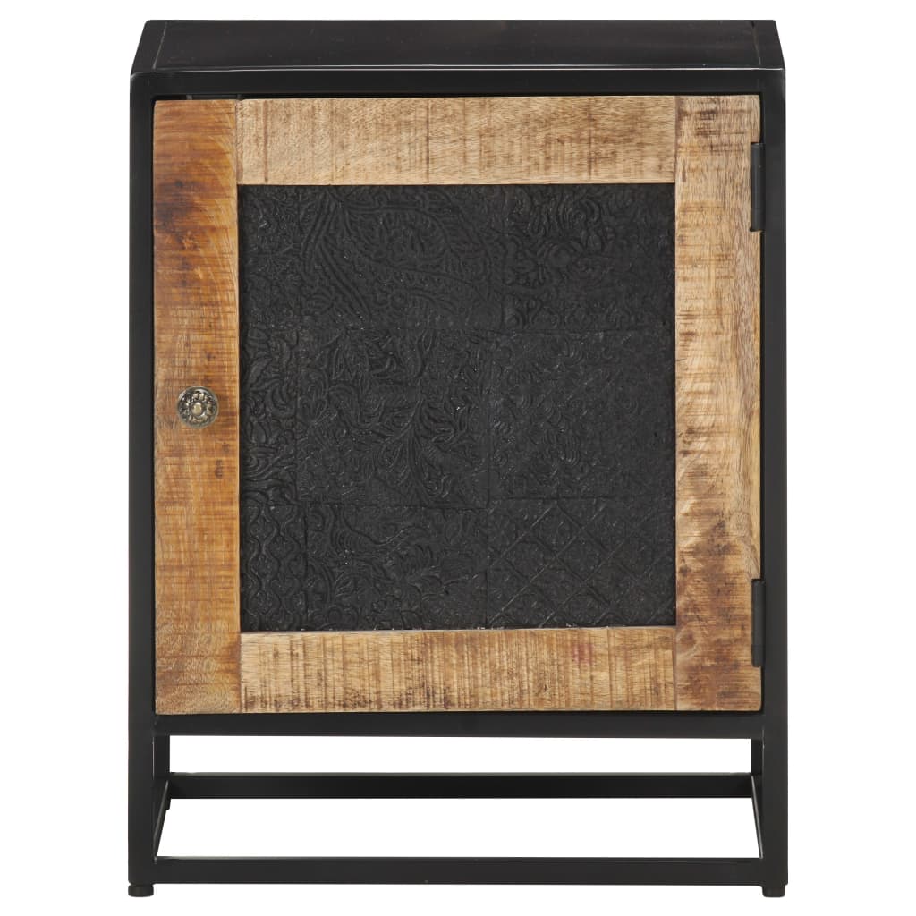 Comodino 40x30x50 Cm In Legno Di Mango Grezzo