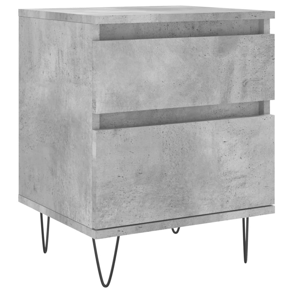 Comodini 2pz Grigio Cemento 40x35x50 Cm In Legno Multistrato - Image 5