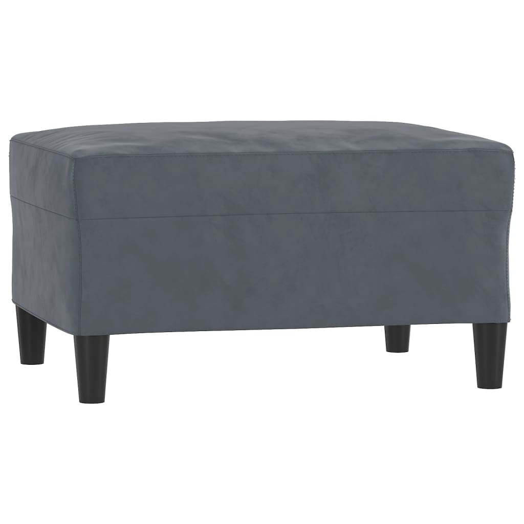 Set Di Divani 3 Pz Con Cuscini Grigio Scuro In Velluto - Image 5