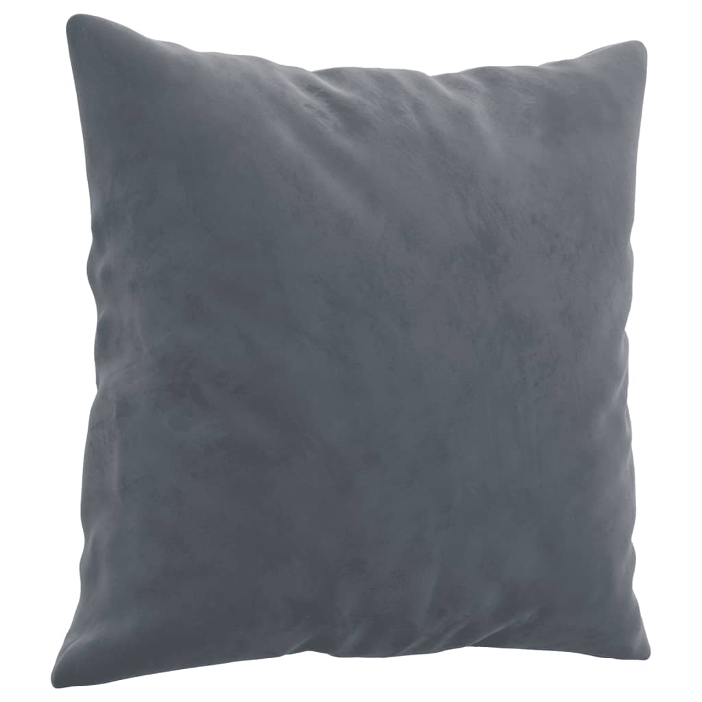 Set Di Divani 3 Pz Con Cuscini Grigio Scuro In Velluto - Image 6