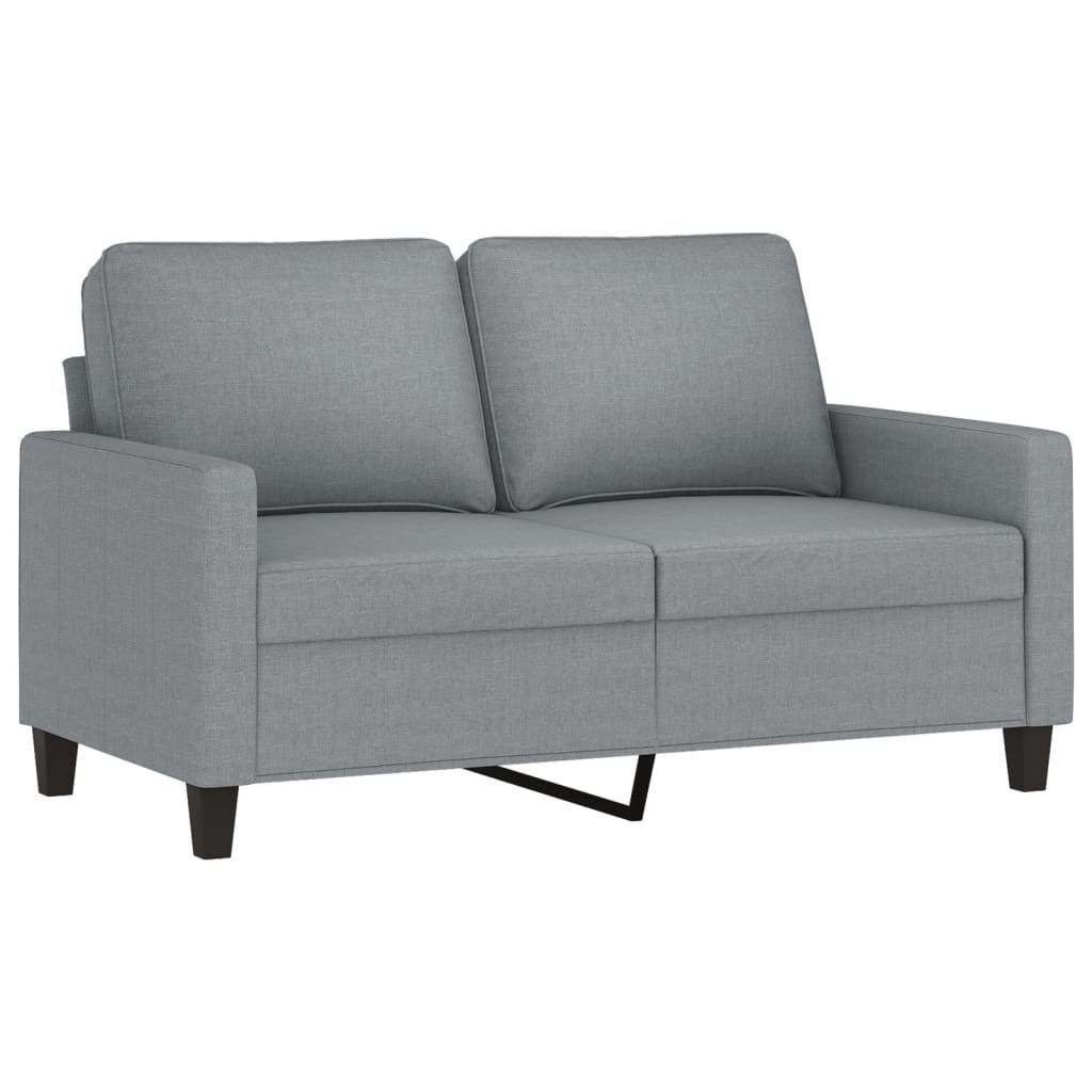 Set Di Divani 3 Pz Con Cuscini Grigio Chiaro In Tessuto - Image 3