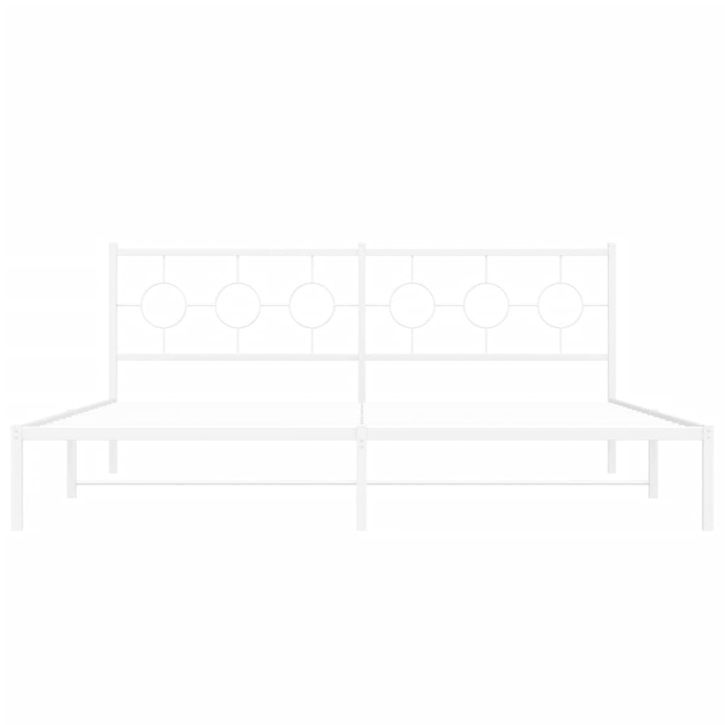 Giroletto Con Testiera Metallo Bianco 200x200 cm - Image 5