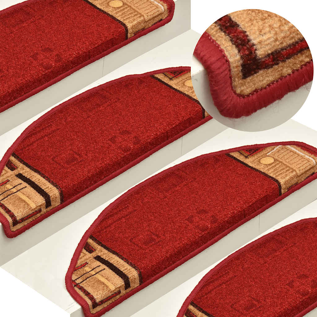 Tappetini Per Scale Autoadesivi 10 Pz 65x21x4 Cm Rossi - Image 5