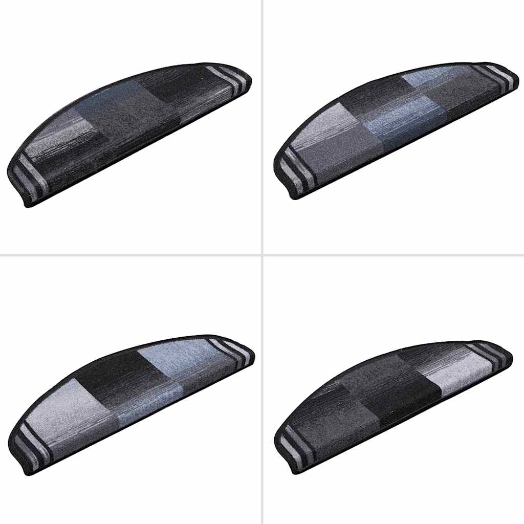 Tappetini Per Scale Autoadesivi 10 Pz 65x21x4 Cm Nero E Grigio - Image 6