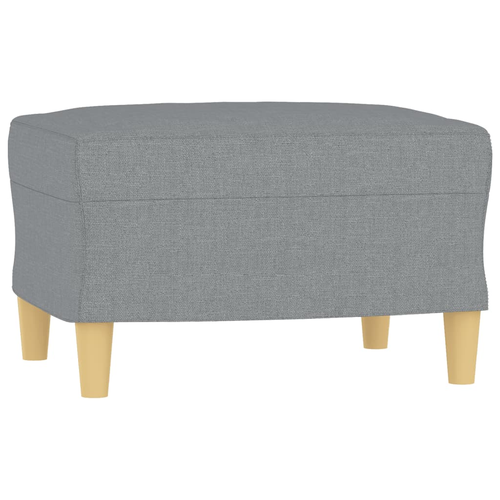 Set Di Divani 3 Pz Con Cuscini Grigio Chiaro In Tessuto - Image 5