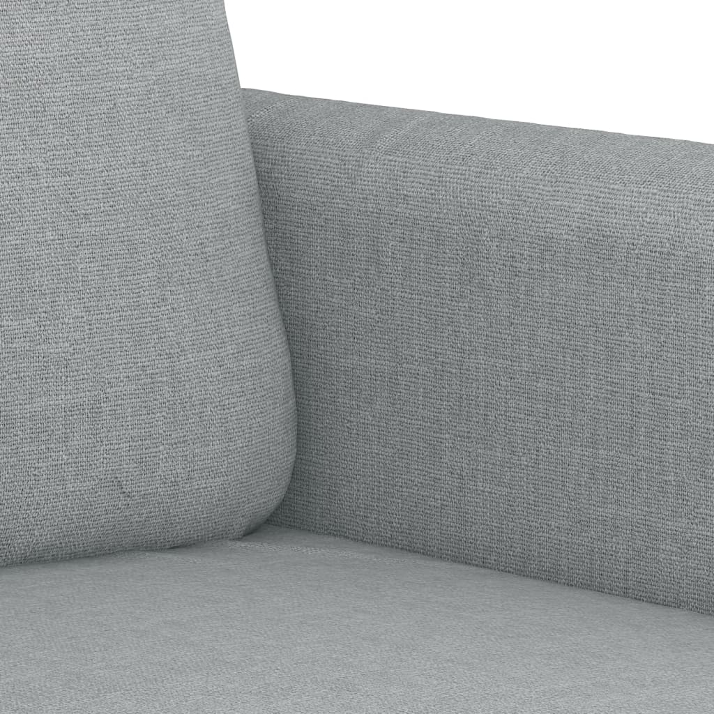 Set Di Divani 3 Pz Con Cuscini Grigio Chiaro In Tessuto - Image 6