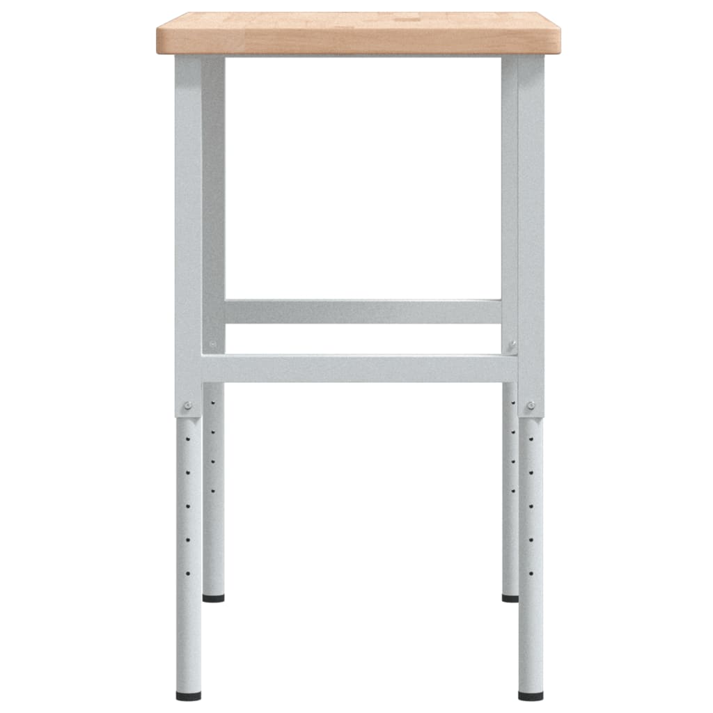 Banco Lavoro 100x60x(73-99,5) Cm Legno Di Rovere Rettangolare - Image 6