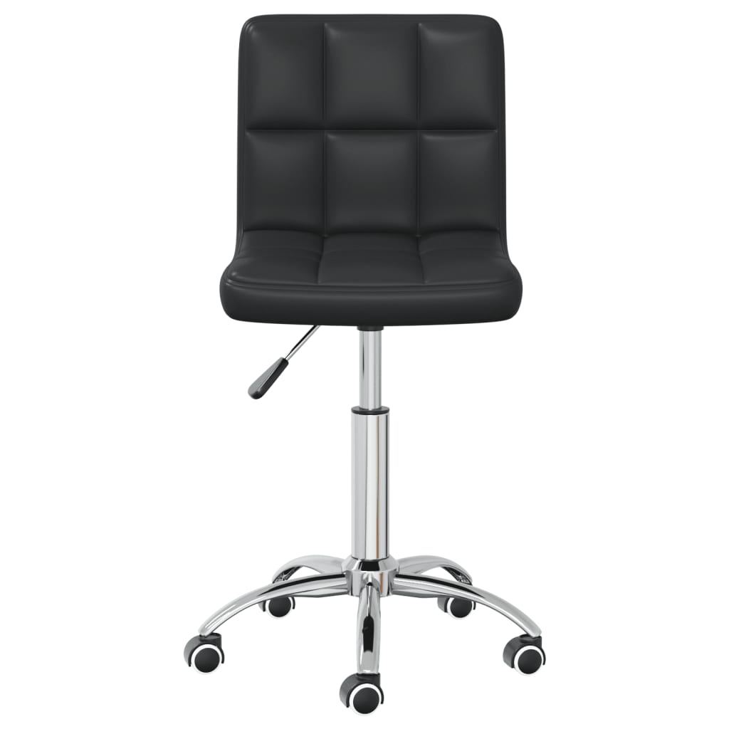 Sedia Da Ufficio Girevole Nera In Similpelle - Image 3