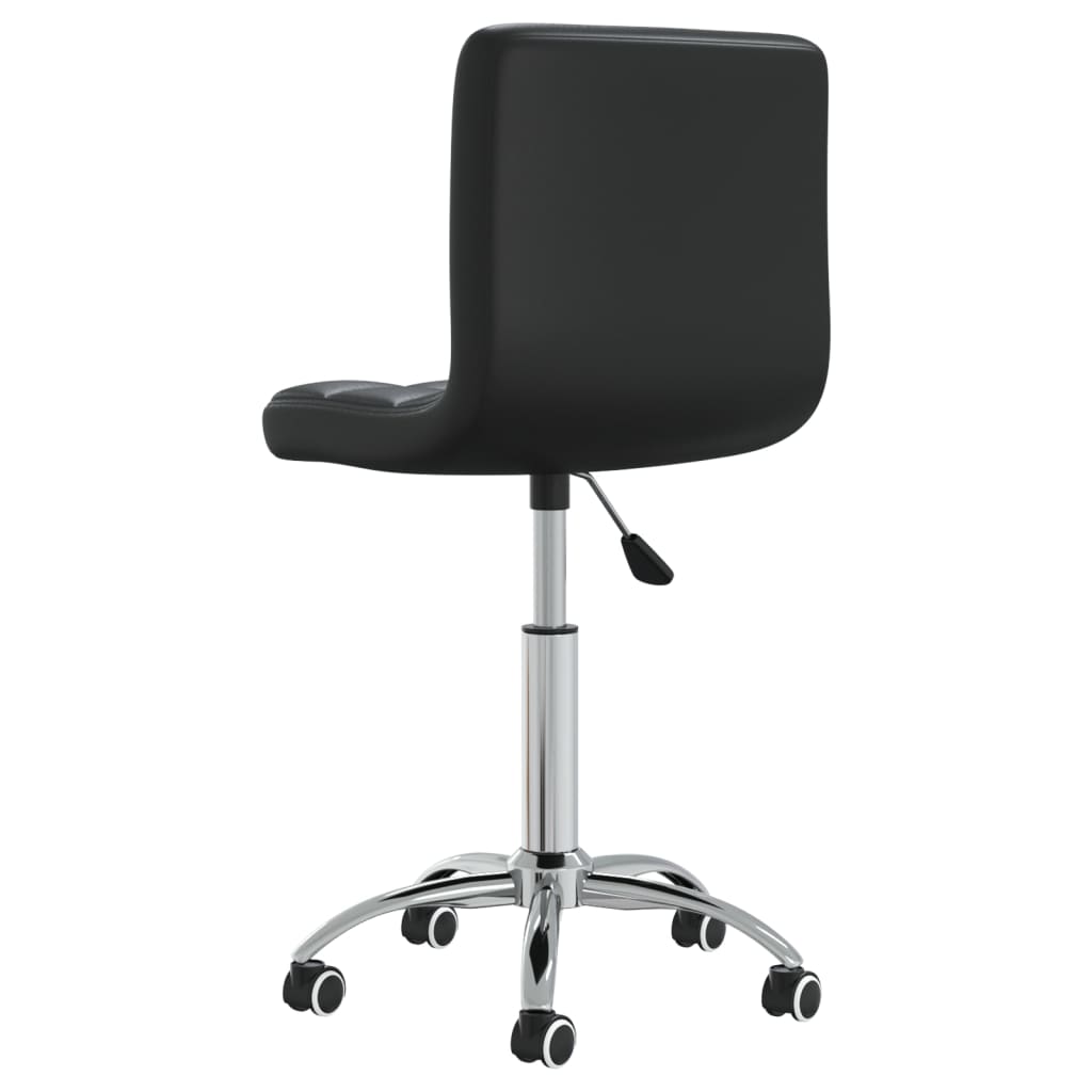 Sedia Da Ufficio Girevole Nera In Similpelle - Image 5