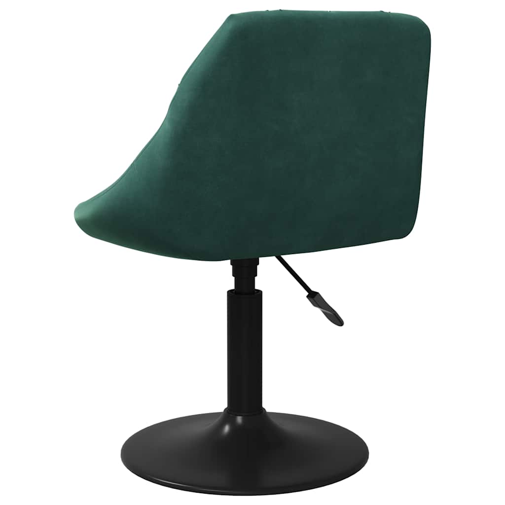 Sedia Da Pranzo Verde Scuro In Velluto