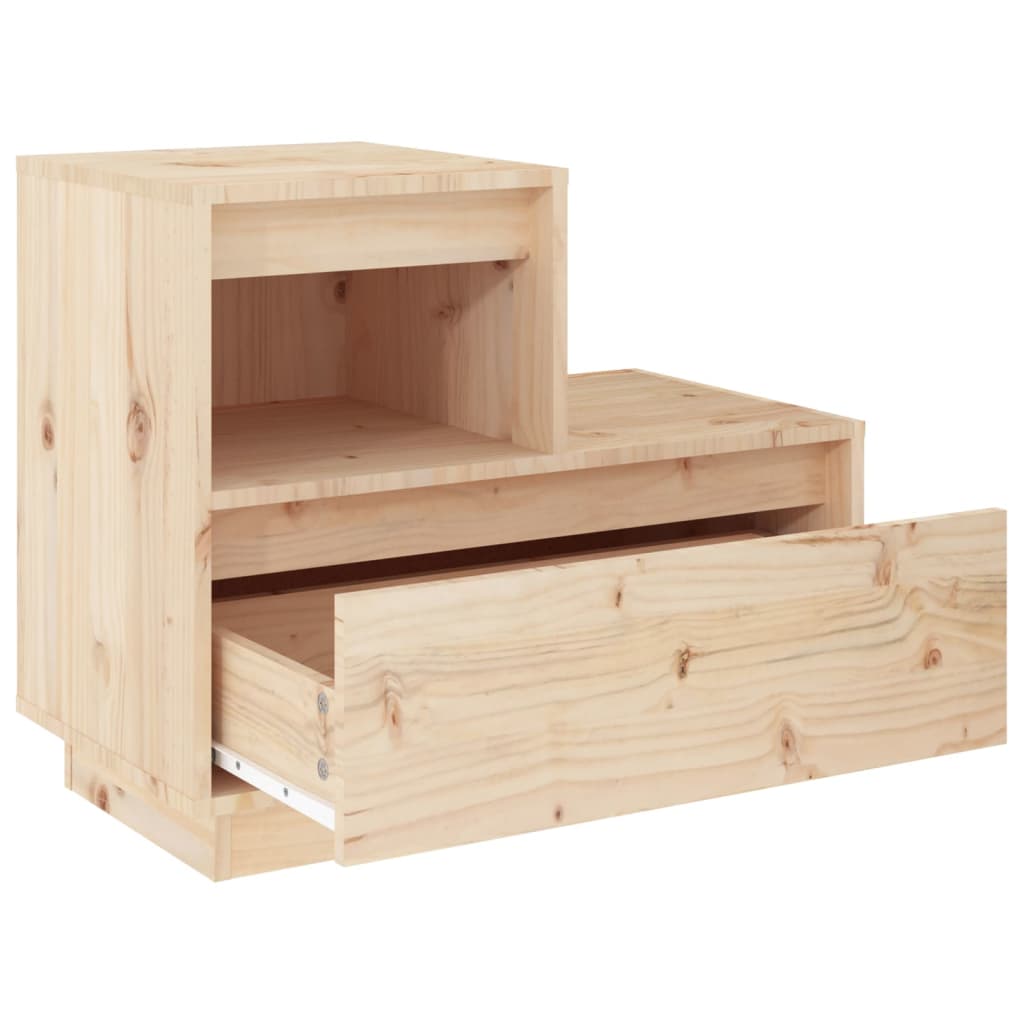 Comodini 2 Pz 60x34x51 Cm In Legno Massello Di Pino - Image 6