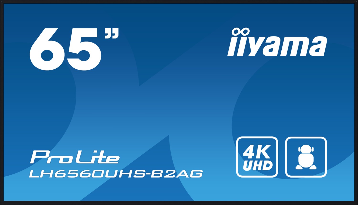 Iiyama Prolite 65 Inch - 4k Ultra Hd Professional Digital Signage Display - 3840x2160 [energieklasse C] (lh6560uhS-B2ag)