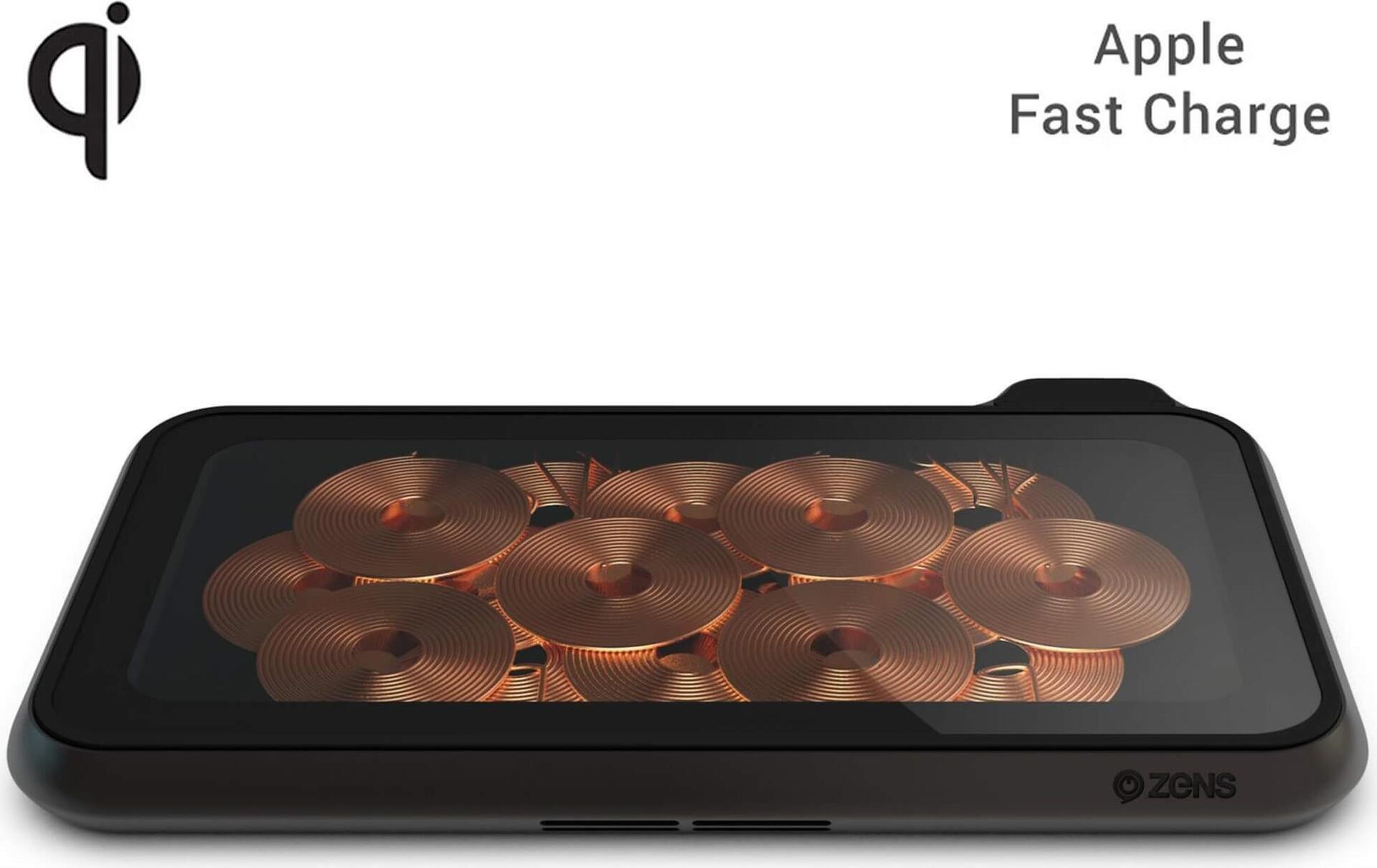 Zens Liberty Series Glass Edition - Wireless Charger - 16-Spulen 2x 15w Qi Schwarz Glas (zedc09g/00)