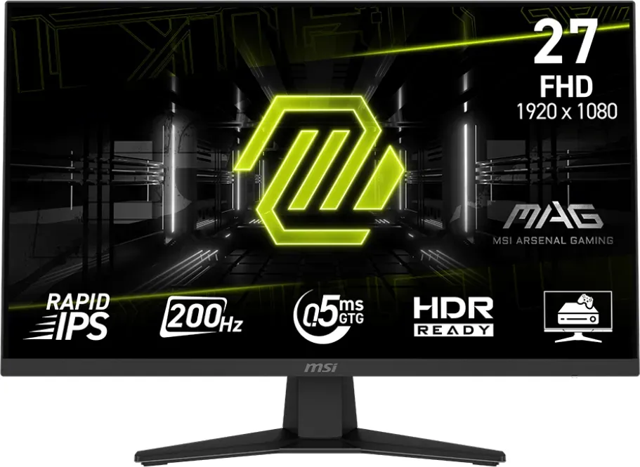 Msi Mag 274fde GaminG-Monitor 68.6 Cm (27" ), Schwarz, Fullhd, RapiD-Ips, Hdr Ready, AdaptivE-Sync, 200hz Panel (9s6-3ce41H-002)