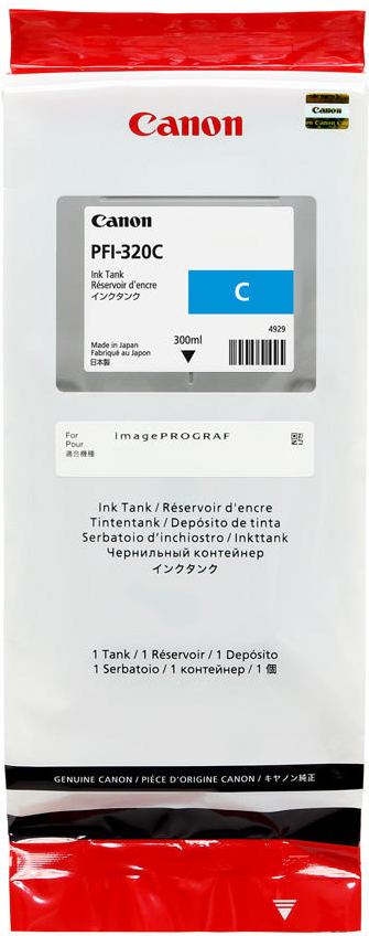 Canon PfI-320 C - 300 Ml - Cyan - Original - Tintenbehälter - Für Imageprograf TM-200, TM-205, TM-300, TM-305 (2891c001)
