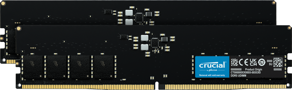 Micron Crucial - Ddr5 - Kit - 32gb: 2 X 16gb - Dimm 288-Pin - 5600 Mhz / Pc5-44800 - Cl46 (ct2k16g56c46u5)
