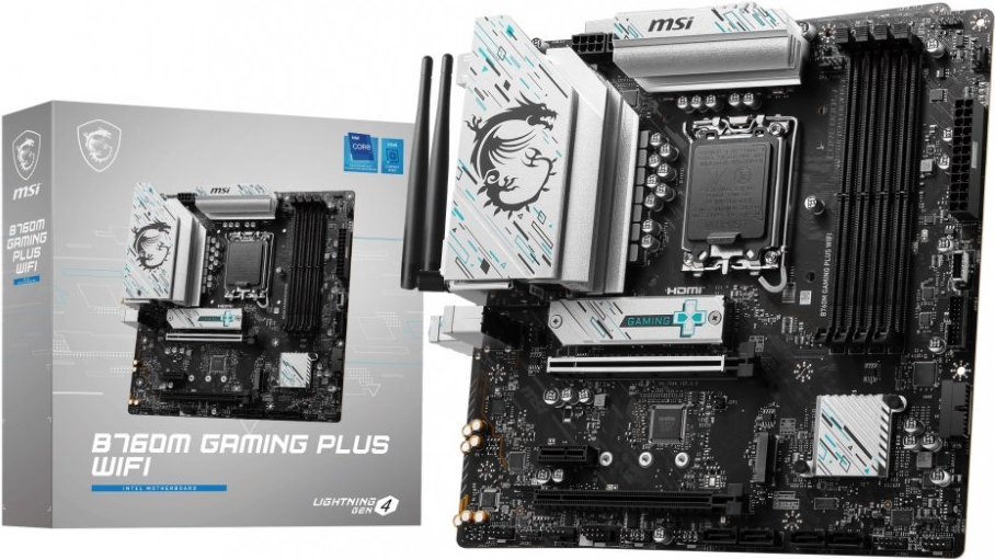 Msi B760m Gaming Plus Wifi - Motherboard - Micro Atx - Lga1700-Sockel - B760 Chipsatz - Usb 3,2 Gen 1, Usb 3,2 Gen 2, UsB-C 3,2 Gen 1 - 2,5 Gigabit L