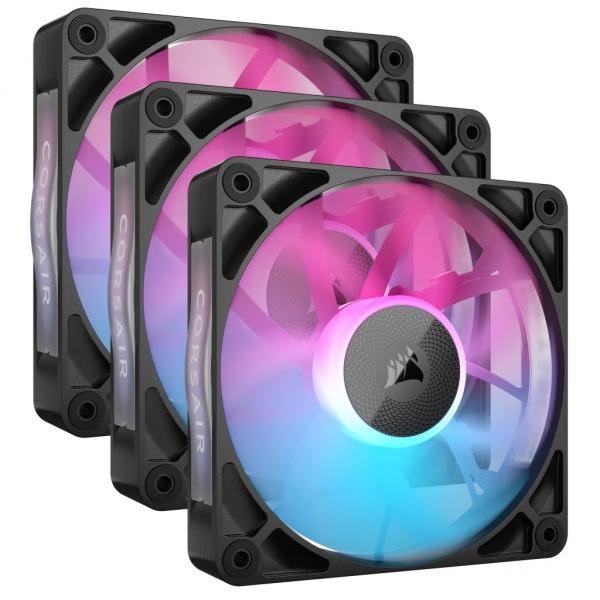 Corsair Icue Link Rx120 Rgb Case Per Computer Ventilatore 12 Cm Nero 3 Pz (link Rx120 Rgb 12cm Fans X3 Black)
