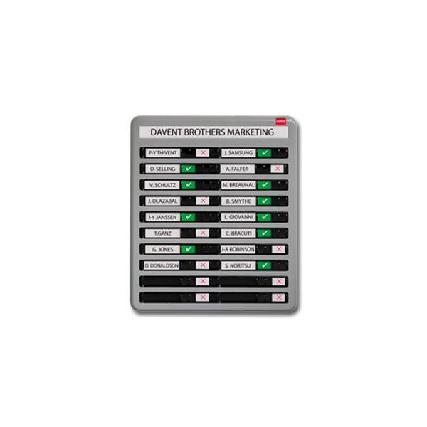 Nobo 35538092 Lavagna Bianca E Accessori Grigio (nobo In/out Board 10 Names Grey 358x256mm 35538092 Dd)