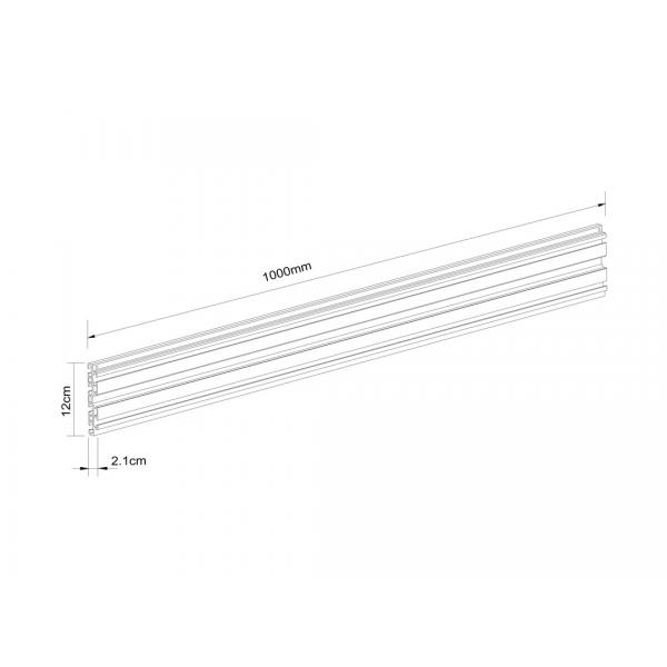 Multibrackets 8021 Accessorio Per Il Montaggio Del Monitor (multibrackets M Pro Series - Single Screen Rail 100cm Black) - Image 3