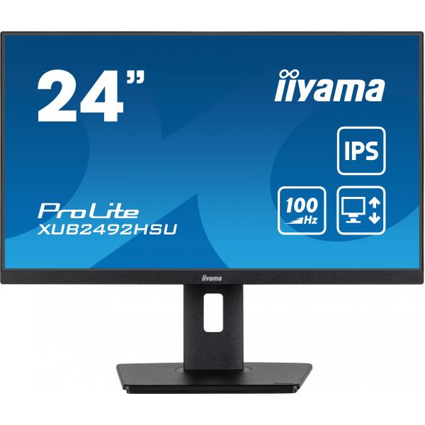 Iiyama Xub2492hsU-B6 Monitor Pc 60,5 Cm [23.8] 1920 X 1080 Pixel Full Hd Led Nero (iiyama Prolite Xub2492hsU-B6 - Monitor A Led - 24 [23.8 Visualizza
