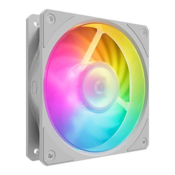 Cooler Master Ventola Mobius 120p Argb White Edition 120x25, Argb Gen2, 02400 Rpm