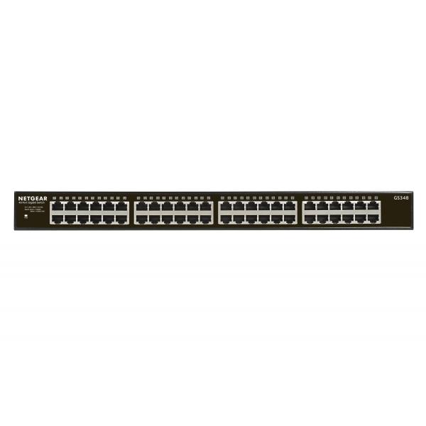 Netgear Switch 48 Porte Gigabit Desktop Unmanaged Case Metallico Rack Mountable