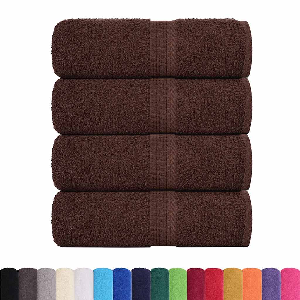 Asciugamani Da Bagno 4 Pz Frogn Marrone 30x30 Cm 100% Cotone