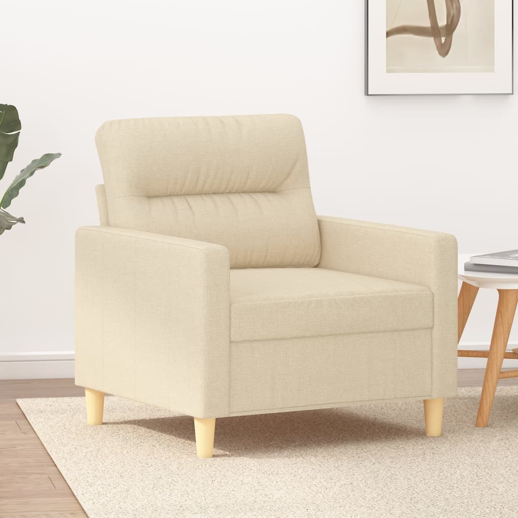 Poltrona Crema 60 Cm In Tessuto