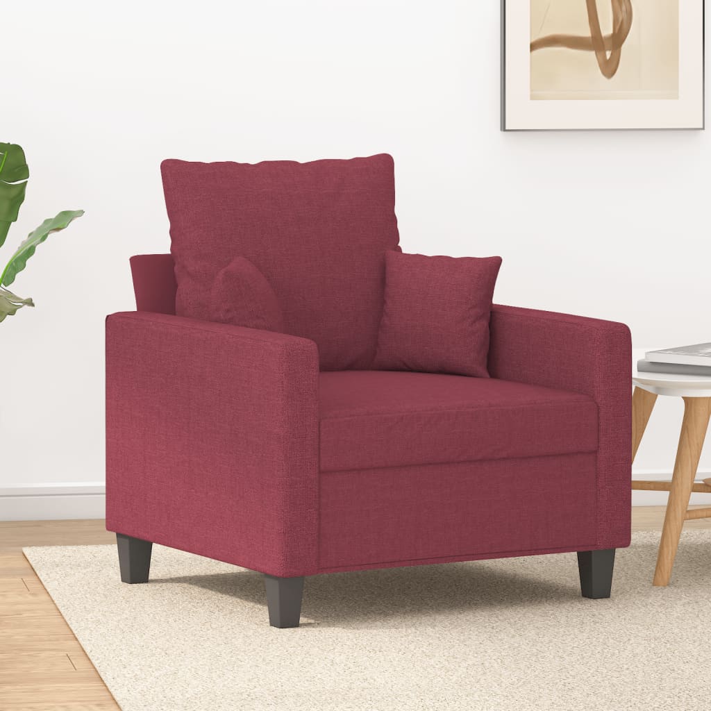Poltrona Rosso Vino 60 Cm In Tessuto
