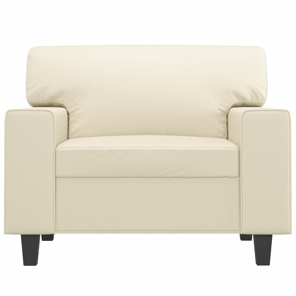 Poltrona Crema 60 Cm In Similpelle - Image 3
