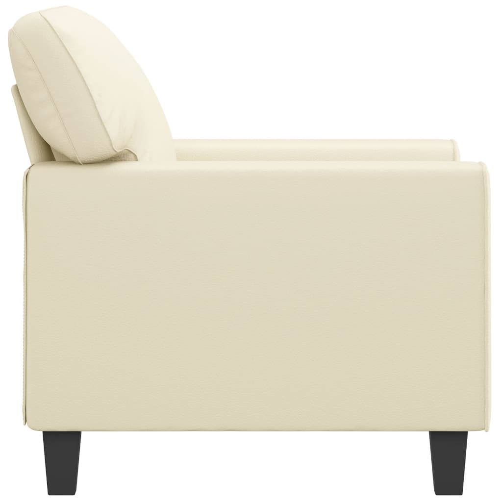 Poltrona Crema 60 Cm In Similpelle - Image 4