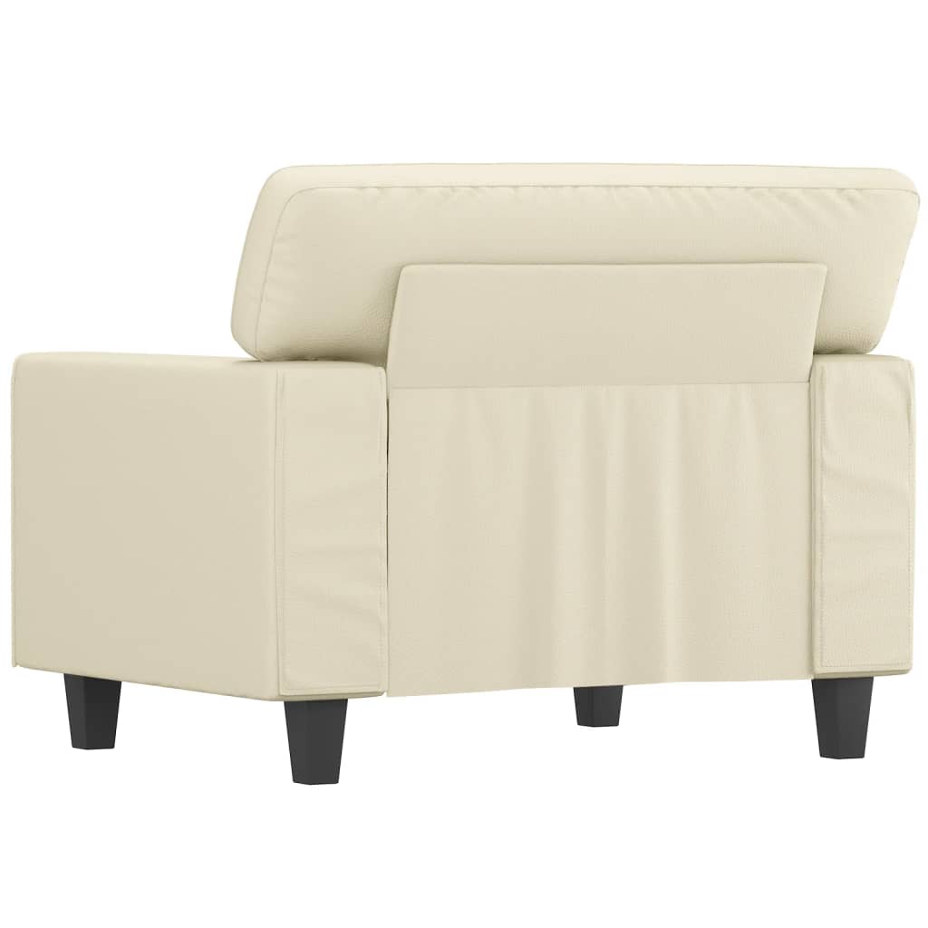 Poltrona Crema 60 Cm In Similpelle - Image 5
