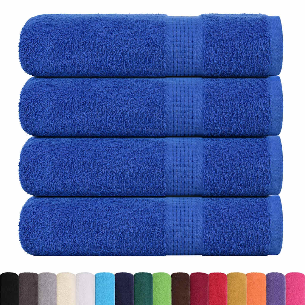 Asciugamani Doccia 4 Pz Blu 70x140 Cm 360 G/m² 100% Cotone
