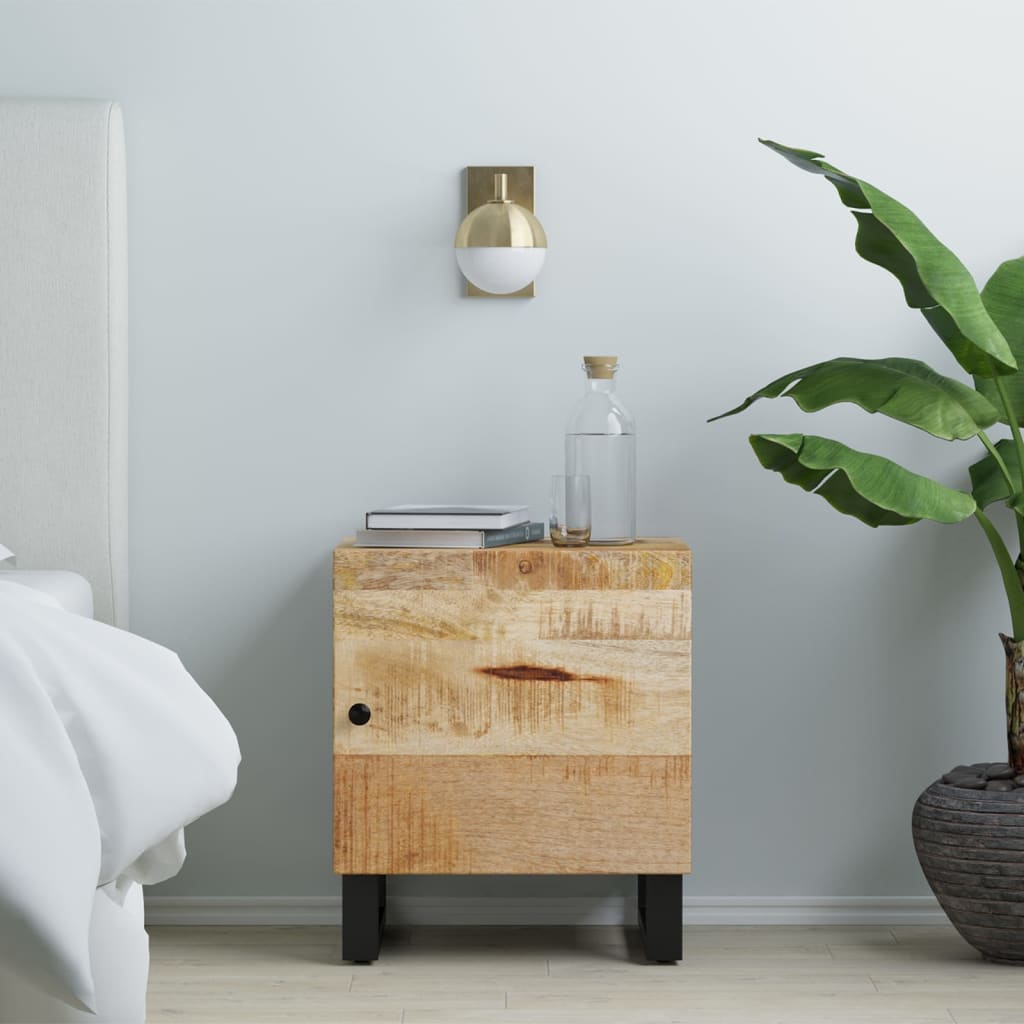 Comodino 40x33x46 Cm In Legno Massello Di Mango