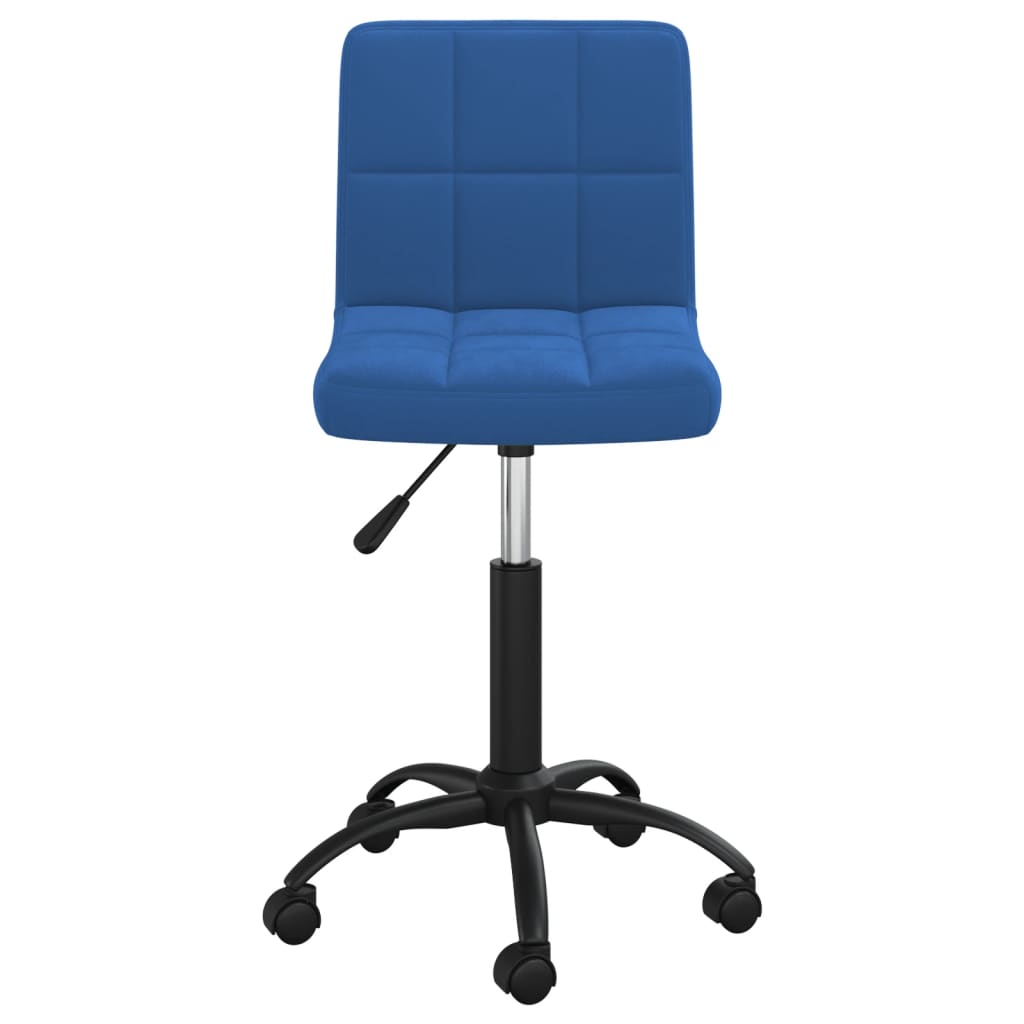 Sedia Girevole Da Ufficio Blu In Velluto - Image 3