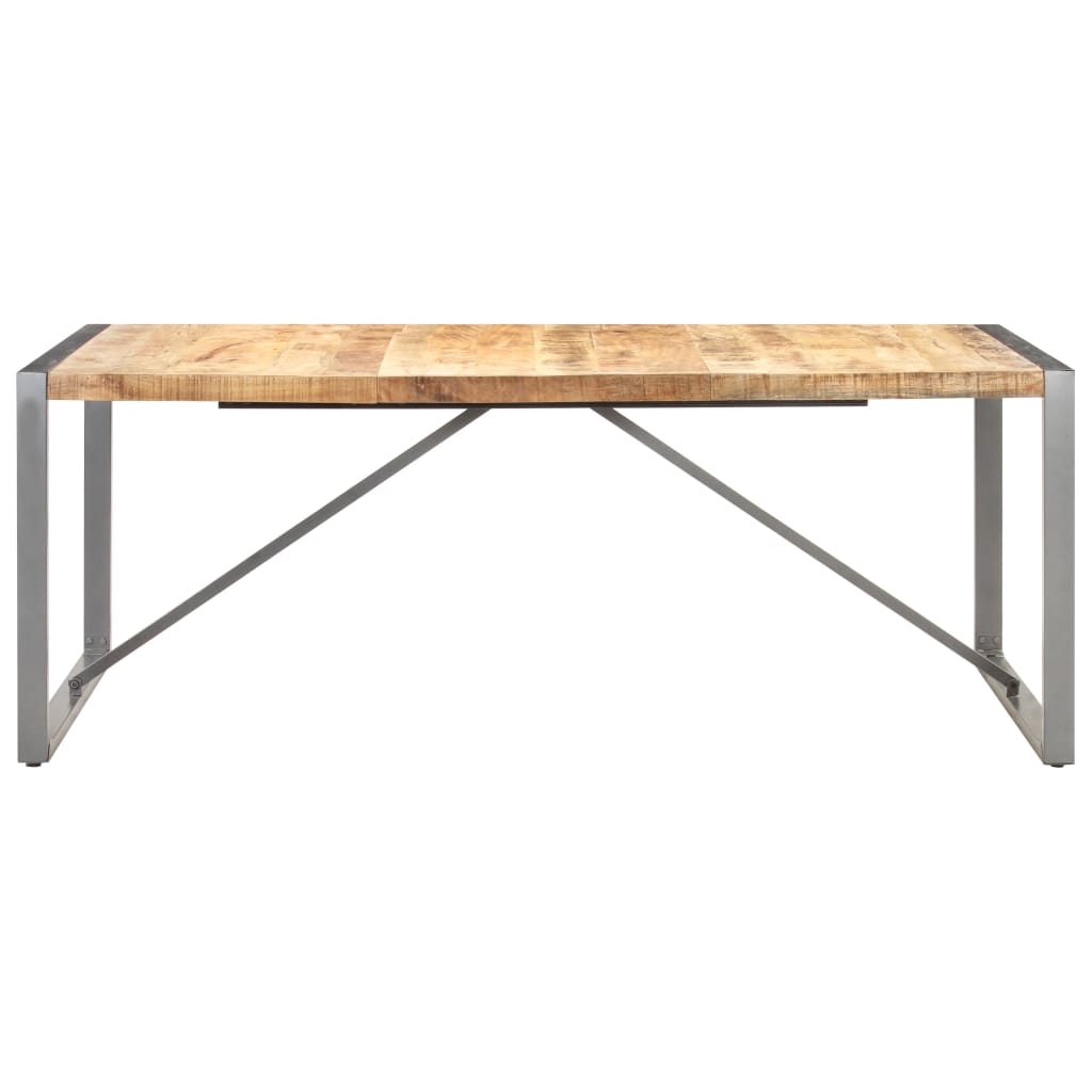 Tavolo Da Pranzo 200x100x75cm In Legno Massello Di Mango Grezzo