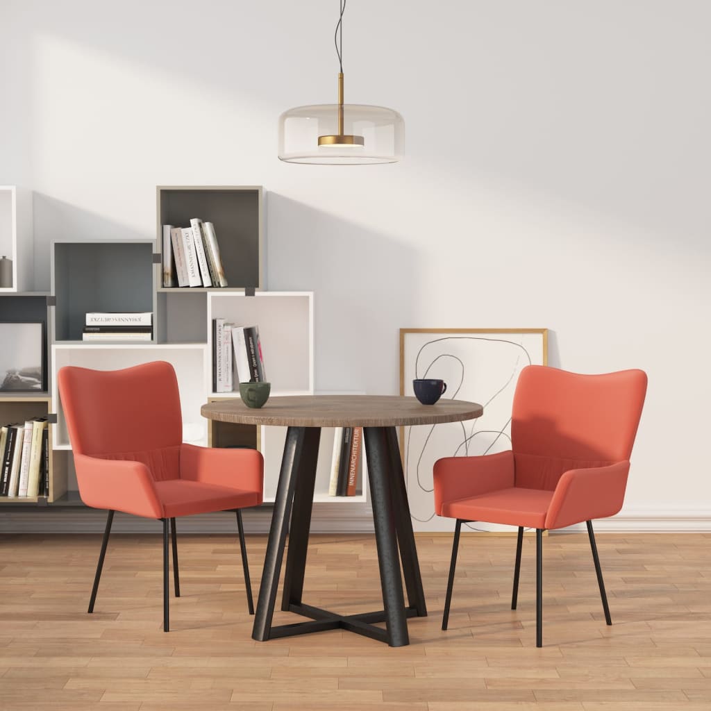 Sedie Da Pranzo 2 Pz Rosa In Velluto