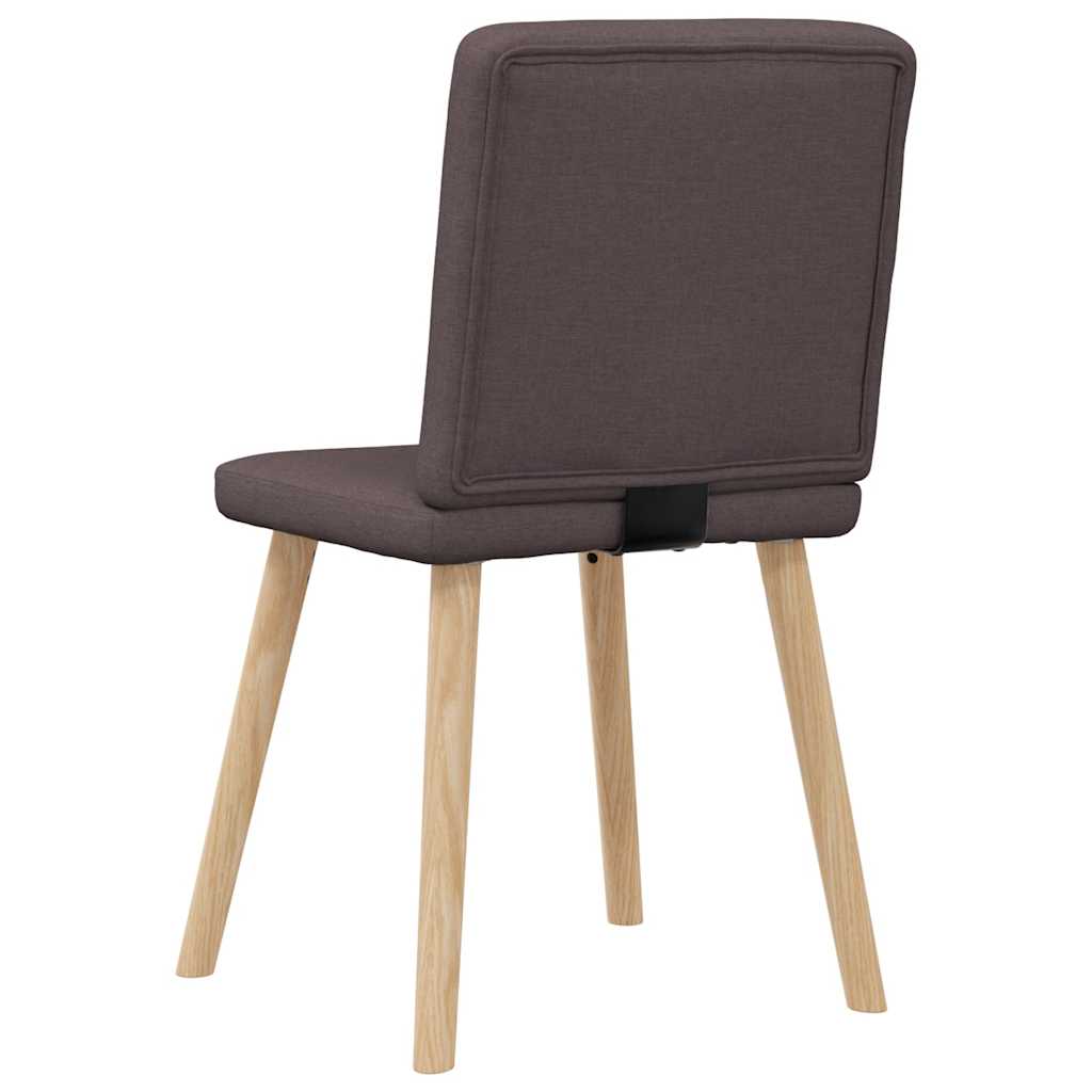 Sedie Da Pranzo 6 Pz Marrone Scuro In Tessuto - Image 6