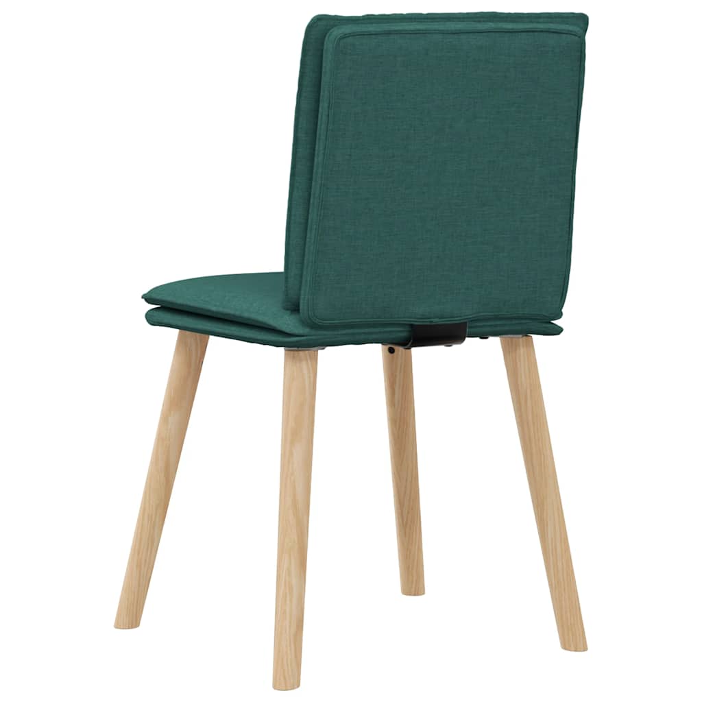 Sedie Da Pranzo 6 Pz Verde Scuro In Tessuto - Image 6