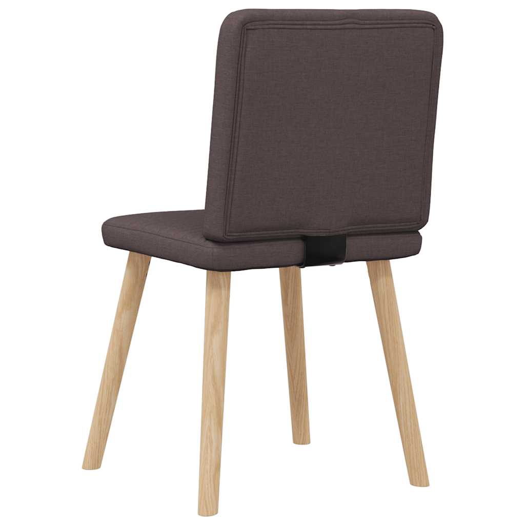 Sedie Da Pranzo 4 Pz Marrone Scuro In Tessuto - Image 6