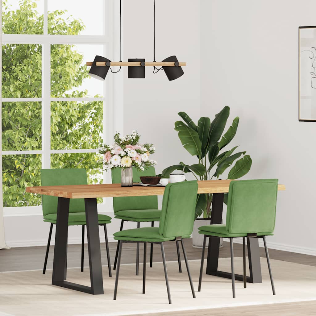 Sedie Da Pranzo 4 Pz Verde Chiaro In Velluto