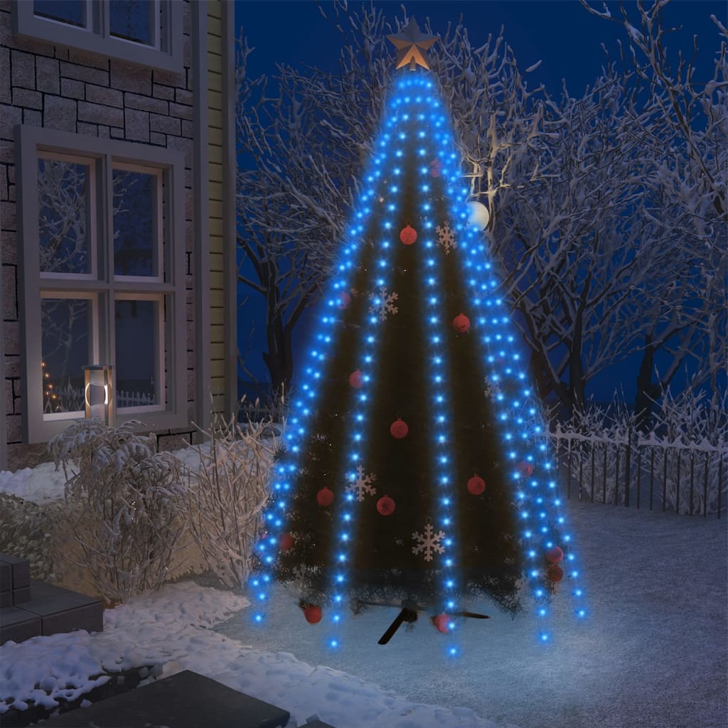 Rete Di Luce Per Albero Di Natale 300 Led Blu 300 cm