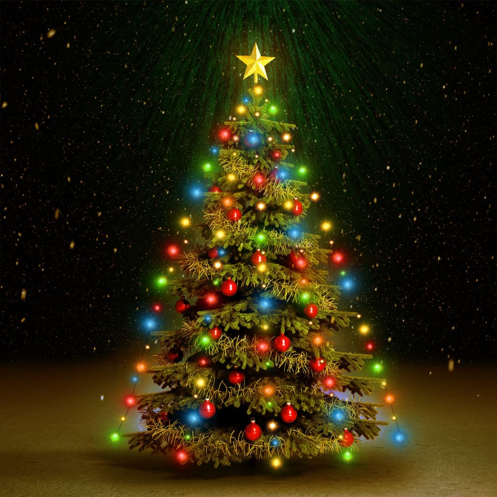 Rete Di Luce Per Albero Di Natale 180 Led Multicolore 180 cm