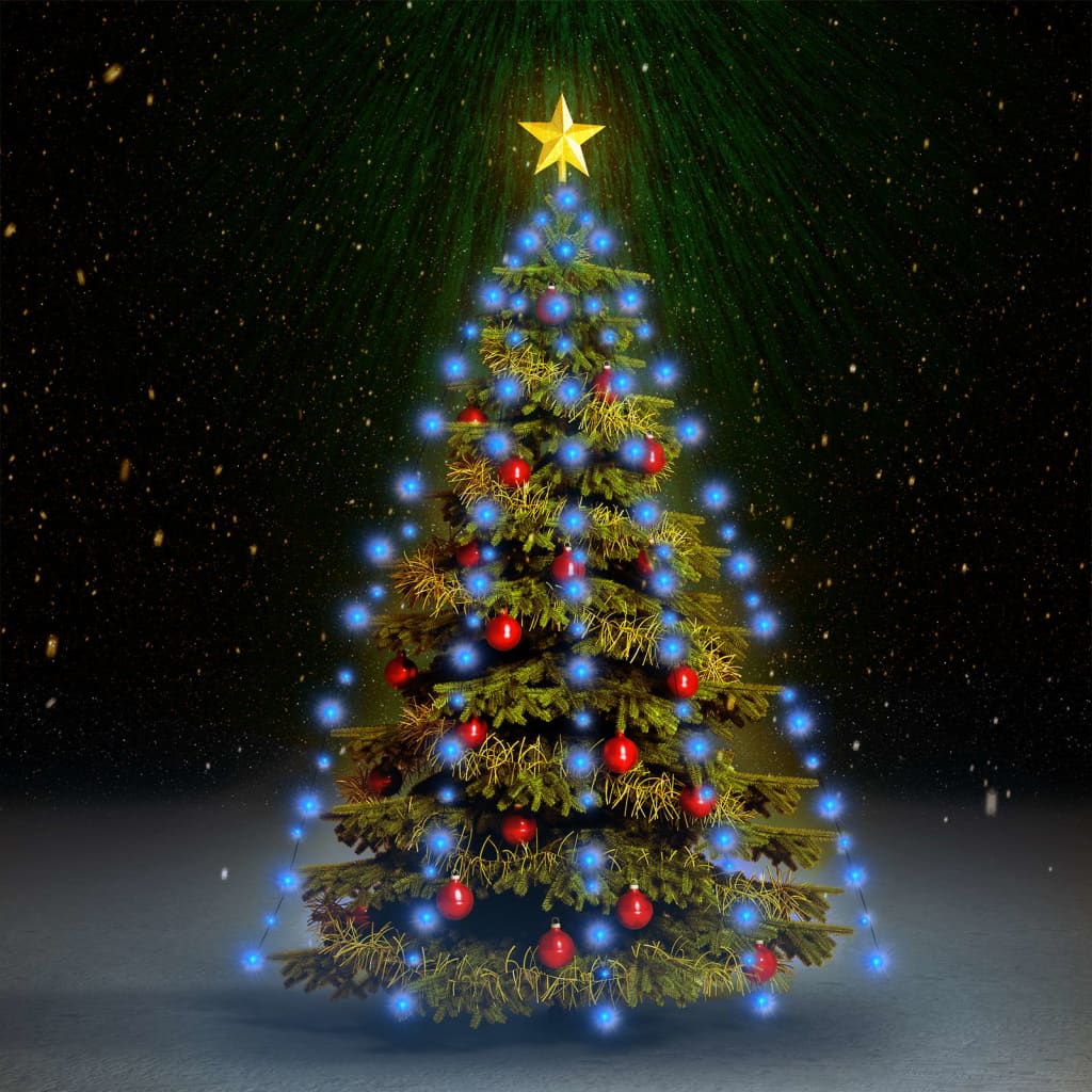 Rete Di Luce Per Albero Di Natale 210 Led Blu 210 cm