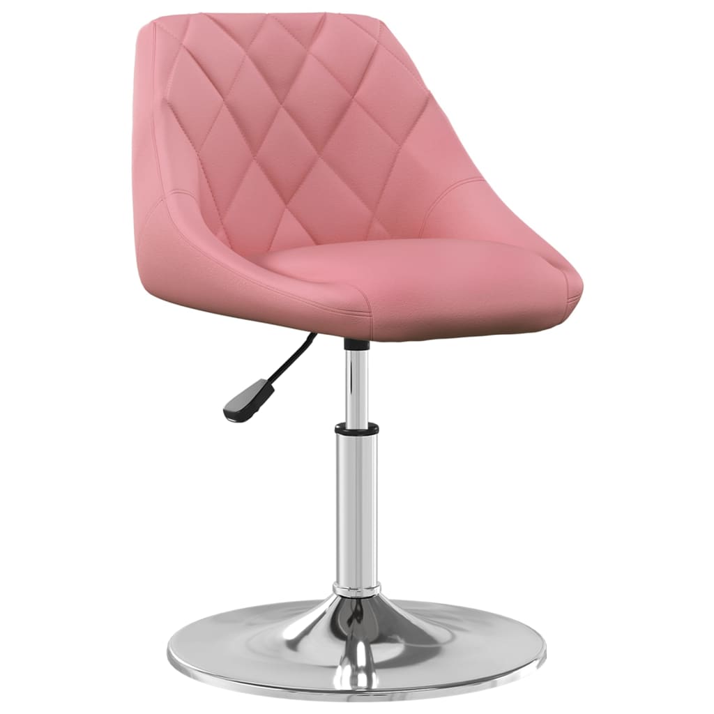 Sedie Da Pranzo Girevoli 6 Pz Rosa In Velluto