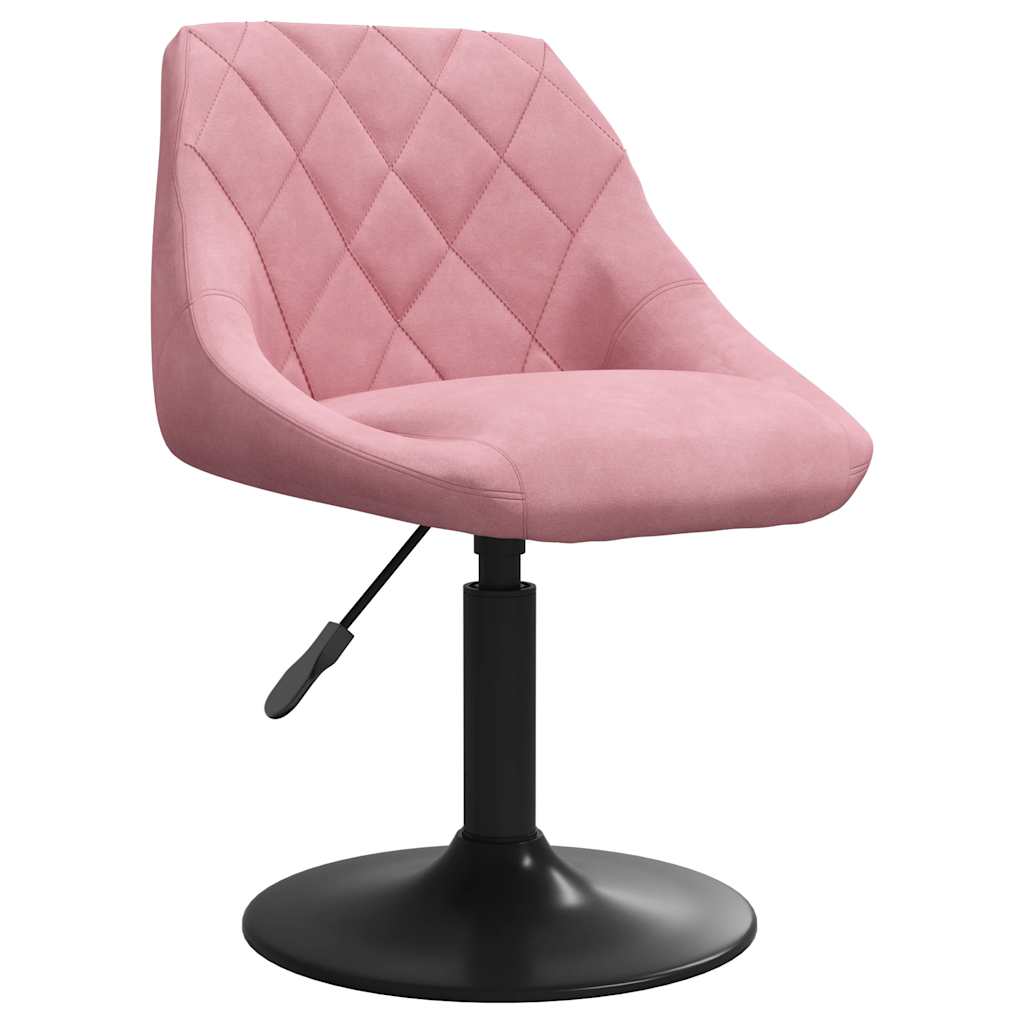 Sedie Da Pranzo Girevoli 4 Pz Rosa In Velluto