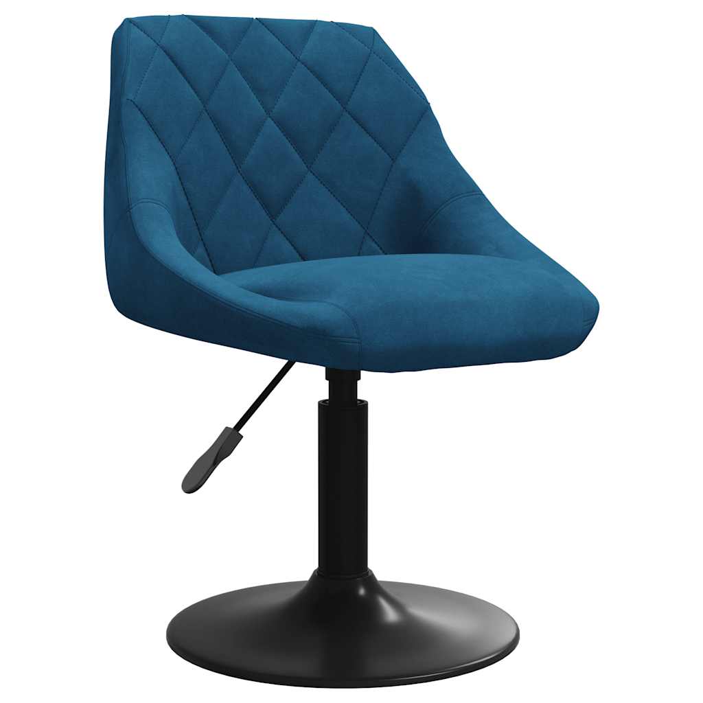 Sedie Da Pranzo Girevoli 4 Pz Blu In Velluto