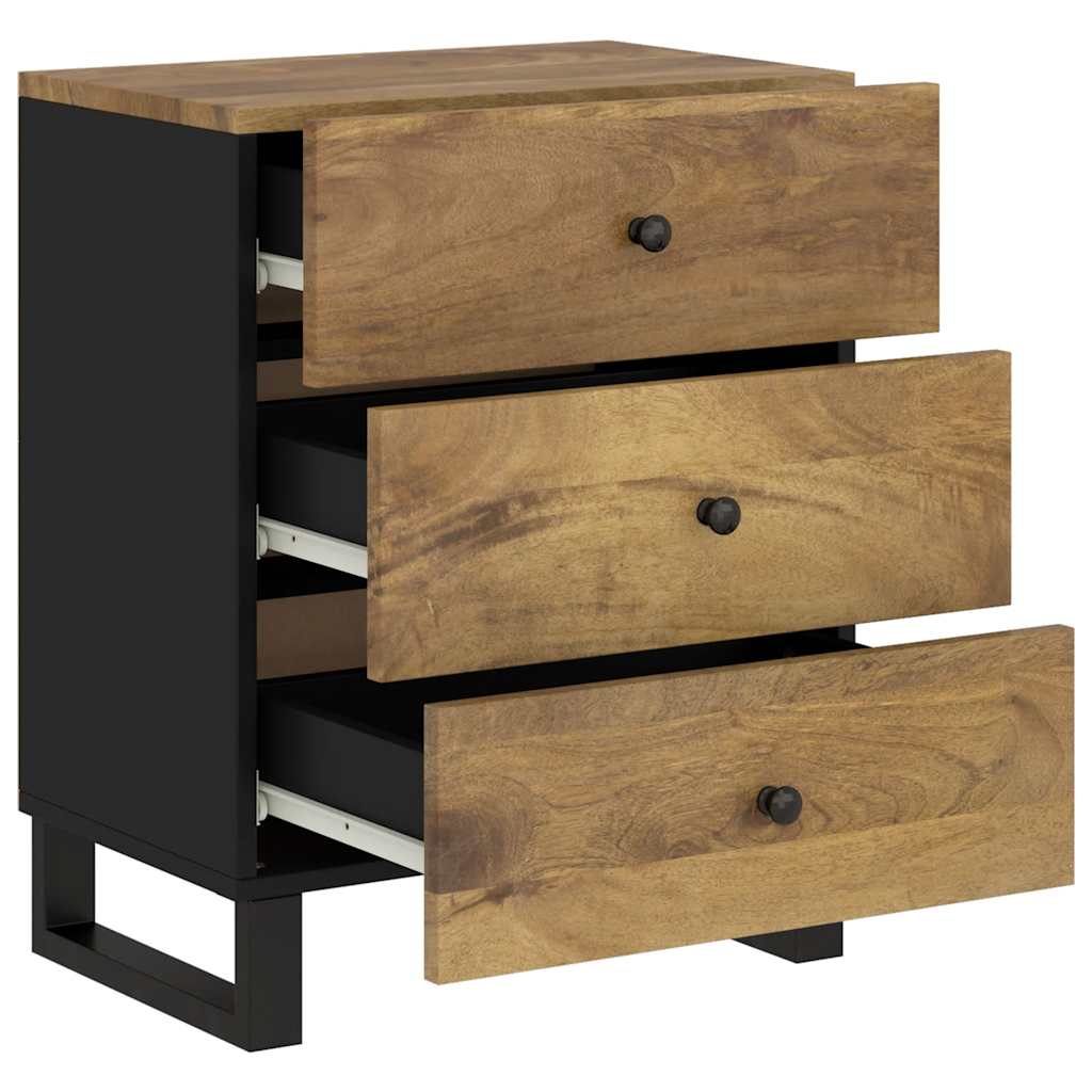 Comodino 50x33x62cm Legno Massello Di Mango E Legno Multistrato - Image 4