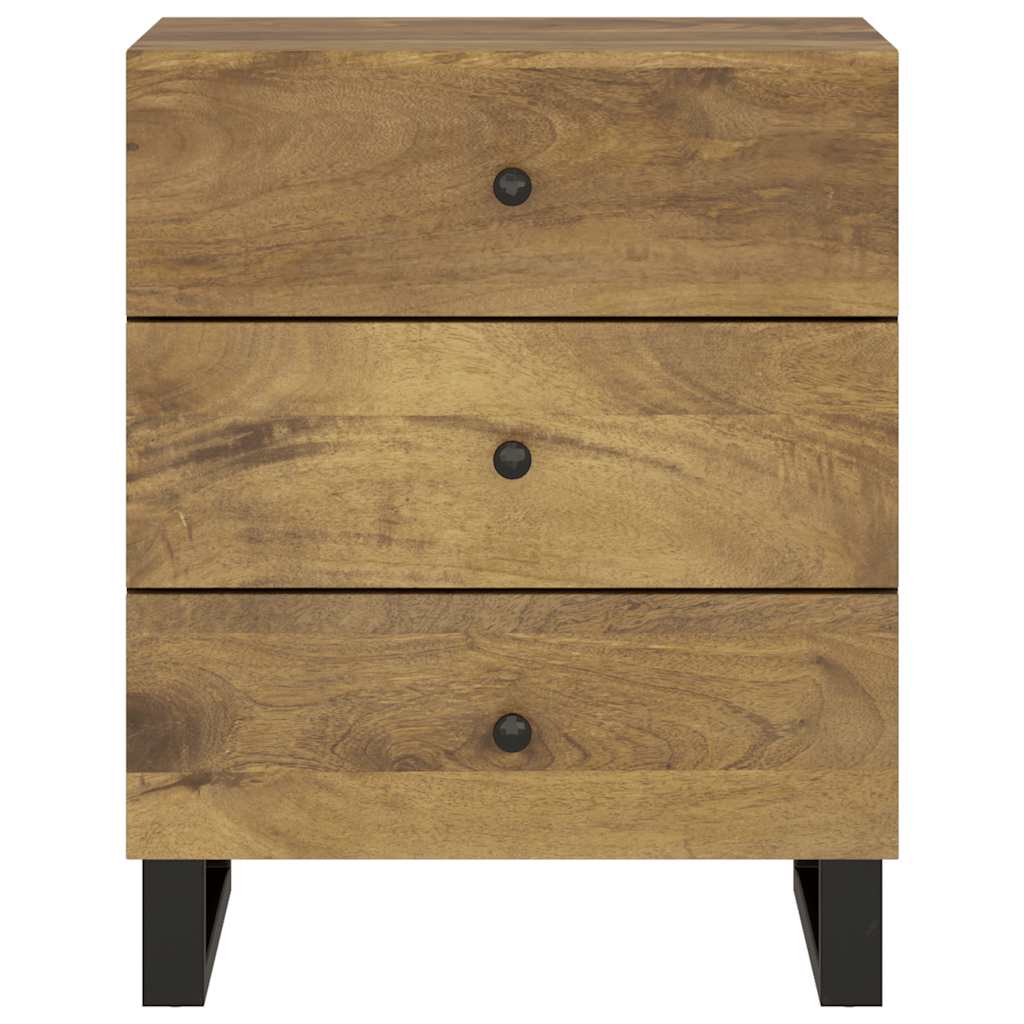 Comodino 50x33x62cm Legno Massello Di Mango E Legno Multistrato - Image 3